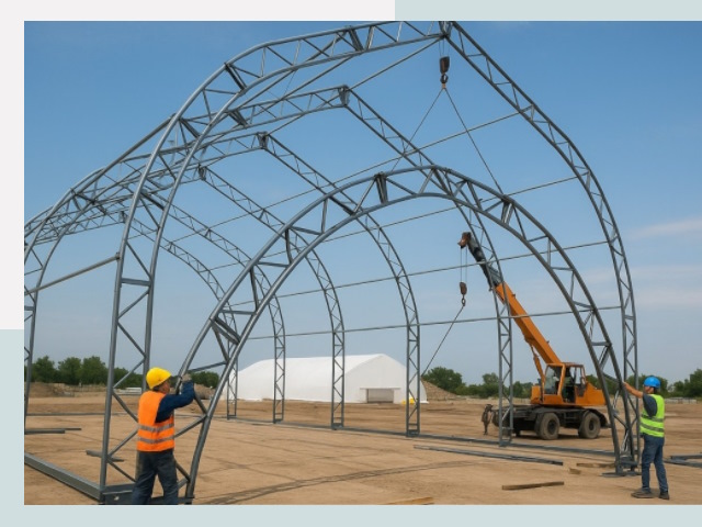 Монтаж ангаров в Рассказово от 613 руб. - Надежно и быстро